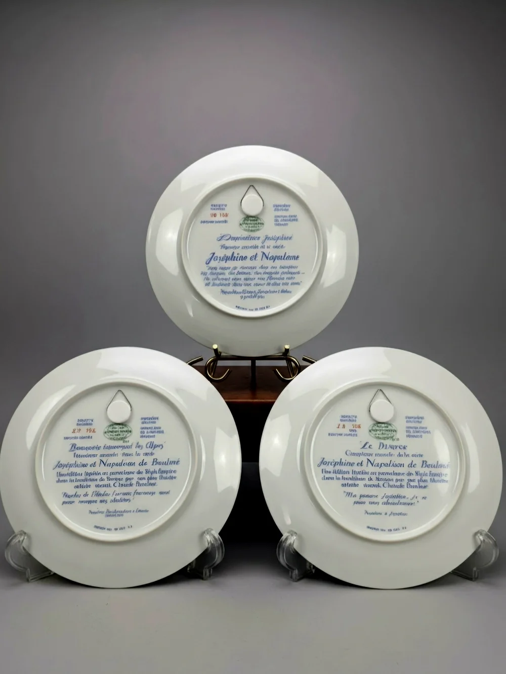 vintage limited-edition D'Arceau Limoges Porcelain Collector Plates Set Of 3